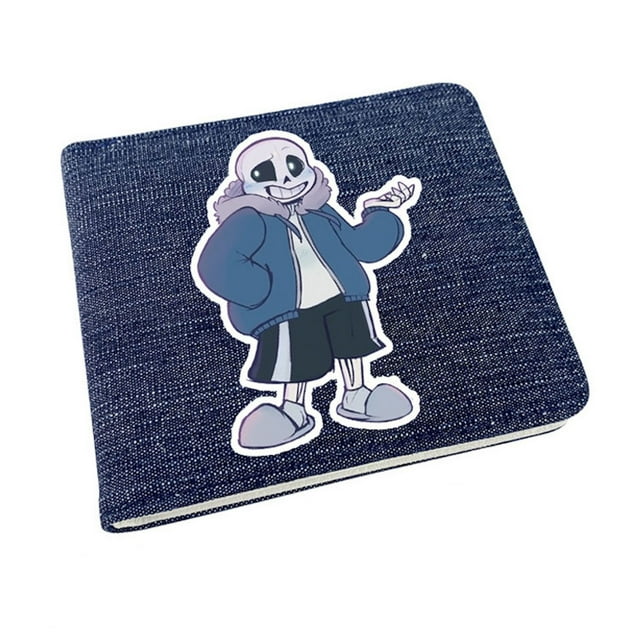 Monedero de piel plegable sin Undertale Anime
