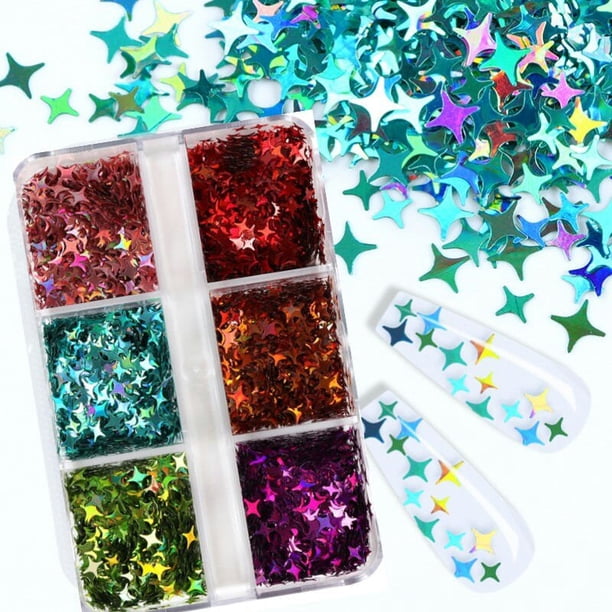 Purpurina de uñas de mariposa Kawaii, lentejuelas 3D, iridiscencia, espejo brillante colorido, escamas de encanto, arte de uñas de verano, suministros decorativos DIY