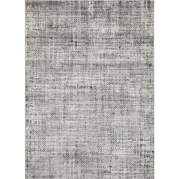 Loomaknoti Aysal Azebella 6' x 9' Gray Geometric Indoor Area Rug