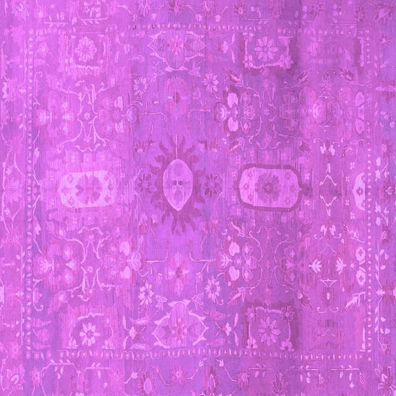 Ahgly Company Indoor Square Abstract Purple Modern Area Rugs, 5' Square