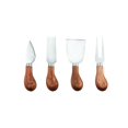 thumbnail image 1 of Juego de cuchillos para queso Twine Gourmet de acero inoxidable y madera, 4 unidades, 1 of 7
