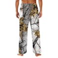 thumbnail image 6 of GrmtClth Mens Flannel Camo Casual Trousers Full Camouflage Pattern Relaxed Wide Leg Storage Pockets Indoor Nightwear Bronze XL, 6 of 6