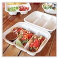 thumbnail image 2 of 8.8 in. x 8.2 in. x 2.9 in. Paper Fiber Hinged Containers - Natural (300/Carton), 2 of 6