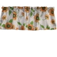 thumbnail image 2 of Cotton Window Valance Floral Print 58 Inch Wide Sunflowers on White, 2 of 2