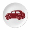 Geometric Classic Cars Red Outline Plate Decorative Porcelain Salver Tableware Dinner Dish