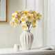 thumbnail image 5 of Set de ramo de flores de seda artificial de 6 piezas – flores falsas blancas y amarillas para centros de mesa de boda, decoración del hogar, accesorios fotográficos, arreglos interiores y exteriores, 5 of 6
