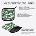 thumbnail image 3 of Yayeee Oven Mitts and Pot Holder Set of 4 Heat Resistant Kitchen Gloves Baking Hot Pad, Light Green Camouflage Design, 3 of 5