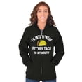 thumbnail image 4 of Im into Fitness Taco In My Mouth Gym Unisex Fleece Graphic Zip Up Hoodie Brisco Brands 2X, 4 of 5