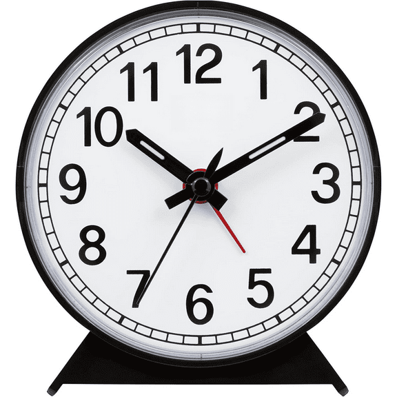 Equity Black Analog Wind-Up Alarm Clock