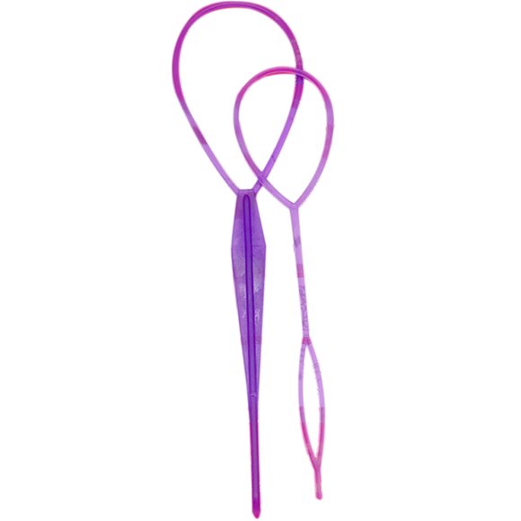 2 Pcs Tresseur de Cheveux Dispositif d'Enroulement de Tressage pour Filles Femmes Enfants Outil de Coiffure