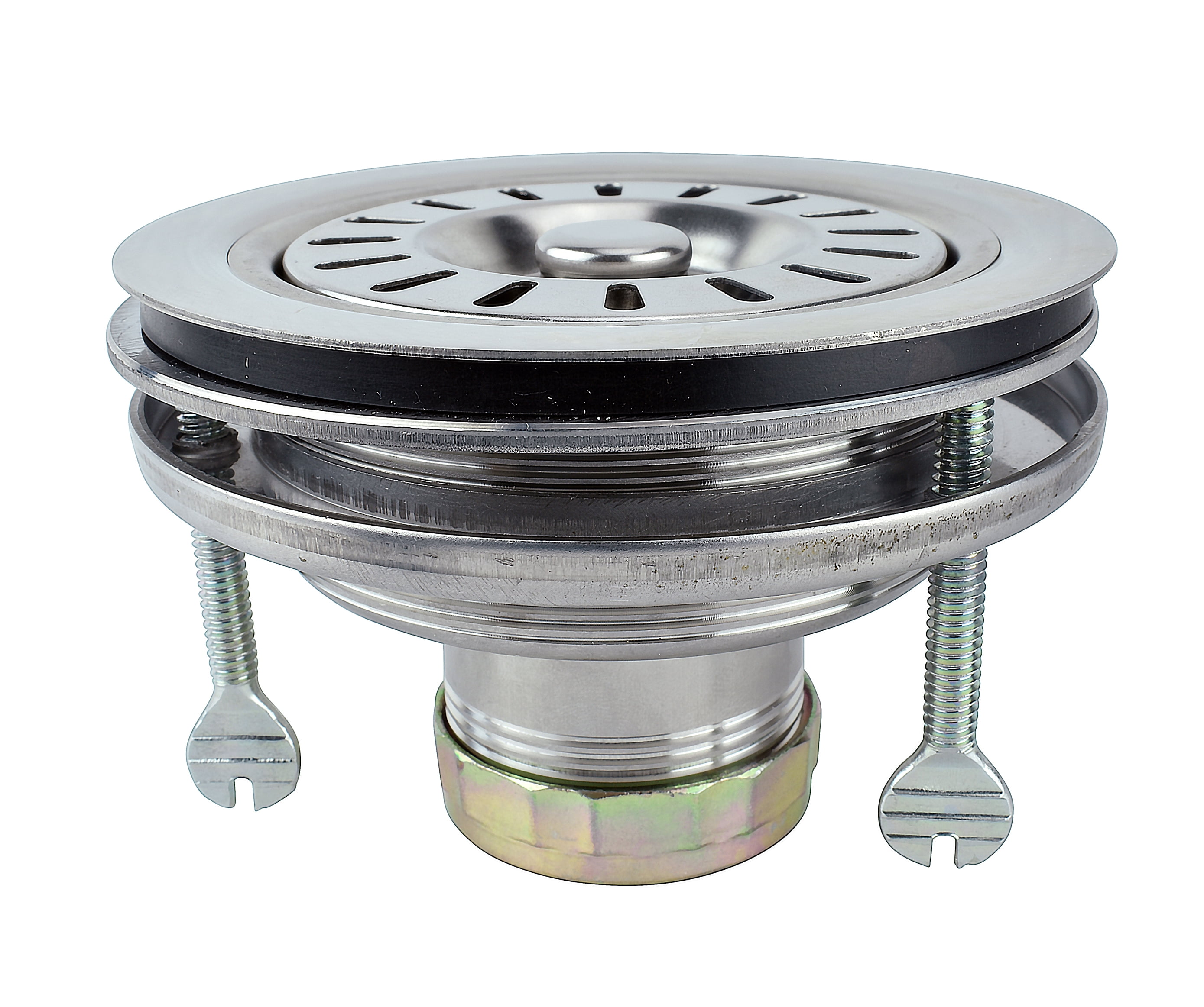 Keeney K5416TF Glass-Friendly Flat Top Kitchen Sink Strainer, Stainless Steel