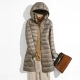 thumbnail image 2 of Plus Size 5xl 6xl 7xl Fall Women‘s Autumn Winter Ultra Lightweight Packable Long Puffer Jacket Female Hooded Korean Slim Coat, 2 of 6