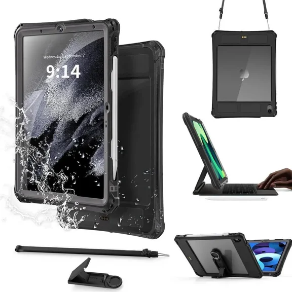 Waterproof Case for iPad Air 11 Inch (M4/M3/M2-2026/2025/2024), Cover for iPad Air 6th/5th/4th Generation 10.9 Inch 2022/2020, Built-in Screen Protector, Pencil Holder