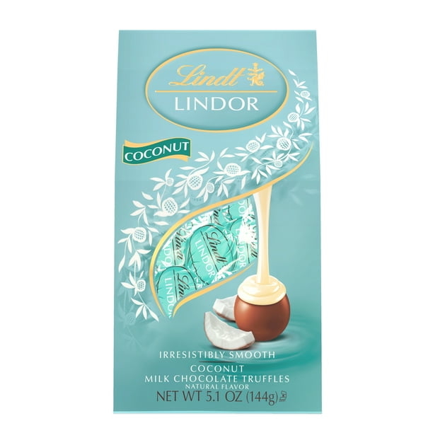 Lindt Lindor Coconut Milk Chocolate Truffles, 5.1 Oz. - Walmart.com ...