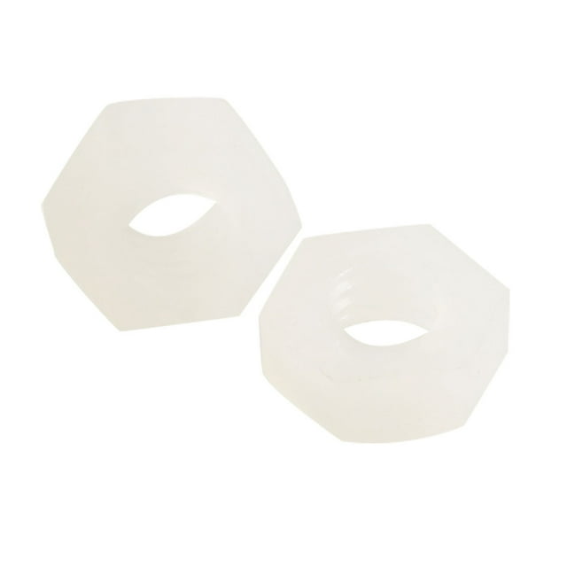 Unique Bargains White 1/8' Female Thread 0.1' Height Hex Screw Nut 30 Pcs