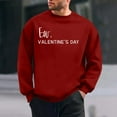 thumbnail image 2 of Valentine's Day Printed Sweatshirts for Men Casual Long Sleeve Crew Neck Loose Fit Pullover Sweatshirt Tops (XL, Red), 2 of 6