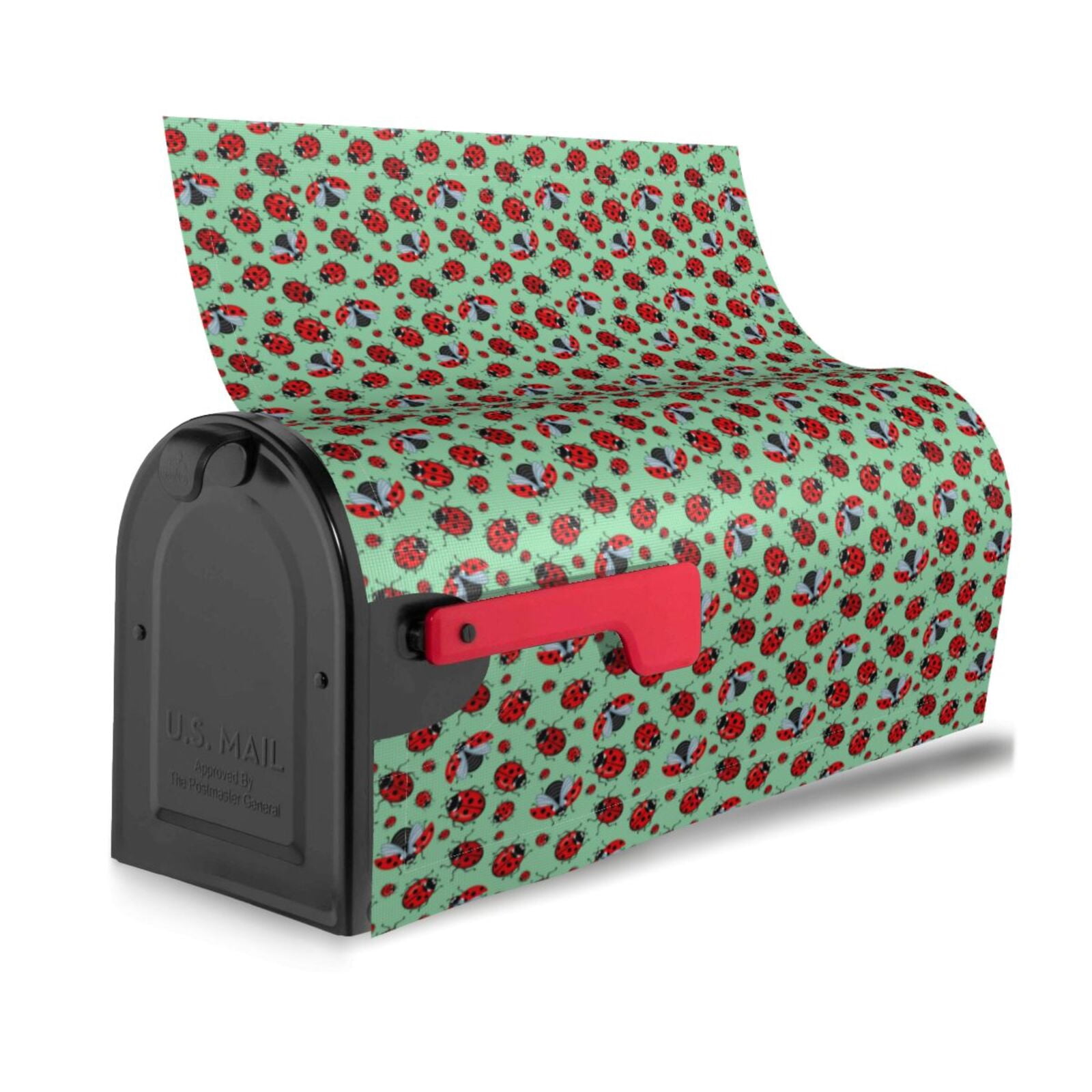 Logiee Ladybugs 3 Print Post Letter Box Wrap Decor, Mailbox Cover Suitable for Standard Mailbox and Large Size Mailbox,Outdoor Yard Decoration-21x18 in