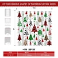 thumbnail image 6 of Christmas Shower Curtain, Xmas Tree Home Bathroom Decor, Polyester Cloth Fabric Bath Curtain with 12 Hooks (72x72 Inches, Christmas Tree 3), 6 of 6
