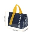 thumbnail image 2 of Uxcell Portable PU Waterproof Insulated Lunch Tote Bag for Office Picnic Outdoor, Navy Blue Yellow, 2 of 6