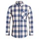 thumbnail image 2 of Camisa De Botones Para Hombre Blusa superior de manga larga con solapa y hebilla de algodón y poliéster a rayas informales a la moda para hombre (E, XXL), 2 of 5