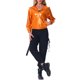 thumbnail image 2 of Chaqueta Brillante de Mujer Inspire Chic de Manga Larga Ligera con Cremallera y Capucha Metálica XS Naranja, 2 of 6