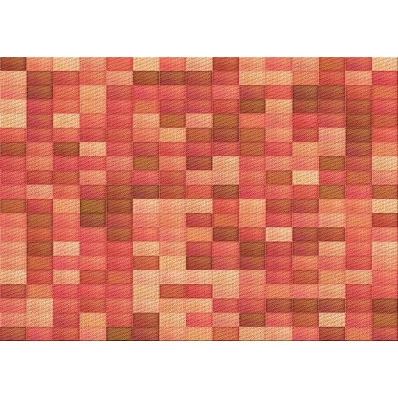 Ahgly Company Indoor Rectangle Patterned Neon Red Area Rugs, 3' x 5'