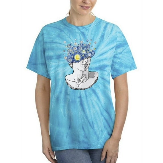 Broken Statue And Moonlight Tie Dye Cyclone Women -Image by Shutterstock, Female Small