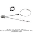 thumbnail image 1 of Bird Foot Stand Chain Stainless Steel Parrot Foot Chain with Bird Foot Ring, 1 of 10