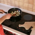 thumbnail image 1 of OUNONA 2Pcs Wear Resistant Black Silicone Mat for Induction Cooktop Countertop, 1 of 8