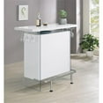 thumbnail image 2 of Pemberly Row 47.25"W Contemporary Wood Bar Unit in Gloss White/Clear, 2 of 8