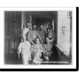 thumbnail image 2 of Historic Framed Print, [Group of 7 Signal Corps members posed in hallway and 2 Filipinos in background, Philippine Islands, 1899], 17-7/8" x 21-7/8", 2 of 9