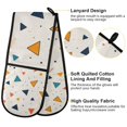 thumbnail image 2 of Yayeee Double Oven Mitt Kitchen Heat Resistant Baking 35" x7" Quilted Glove, Beige Simple Shapes, 2 of 6