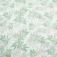 thumbnail image 3 of Chezmoi Collection 4-Piece Floral Leaves Window Curtain Set with Sheer Backing, Green White Leaves Printed Microfiber, 120 inch x 84 inch, 3 of 9