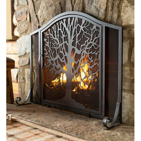 Large Tree of Life Fire Screen with Door