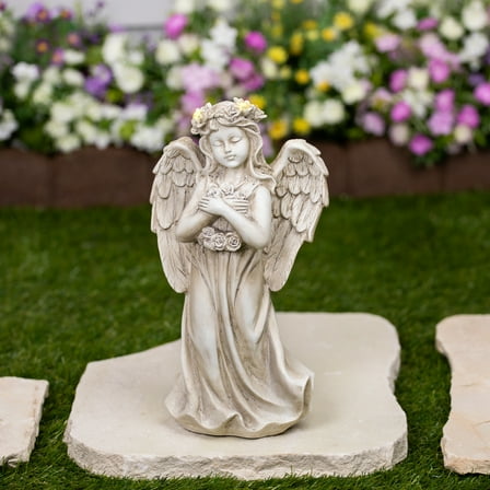 Northlight LED Lighted Standing Cherub Angel Statue - 12"