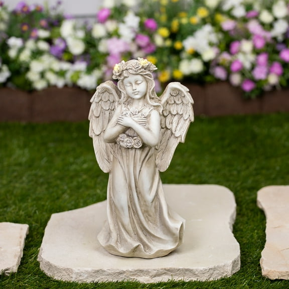 Northlight LED Lighted Standing Cherub Angel Statue - 12"