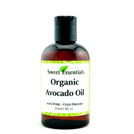 100% Pure Organic Cold-Pressed Avocado Oil - 4oz - Imported From Italy - NON-GMO/ Golden In (Best Avocado Oil For Hair)