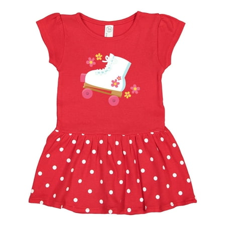 

Inktastic Roller Skate Flowers Gift Toddler Girl Dress