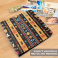 thumbnail image 4 of FORMRS 3 Ring Photo Album 4"x6" Self Adhesive Large Capacity PU Leather Cover, Orange Geometric, 4 of 8