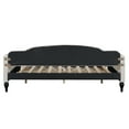 thumbnail image 3 of Euroco Linen Tufted Full Size Upholstered Daybed with 2 Drawers Beige, 3 of 15