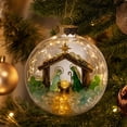 thumbnail image 4 of MYUNNIL Glowing Christmas Ornament Ball, 3.14" Mini Shatterproof Light-Up Angel Clear Globe Pendant with Warm LED Light for Xmas Tree Home Party Decor, 4 of 5
