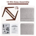 thumbnail image 3 of Ebello Mid-Century Modern Accent Chair – Small Plaid Fabric Armchair for Living Room, Bedroom, Office, Easy Assembly(Beige-White Plaid), 3 of 10