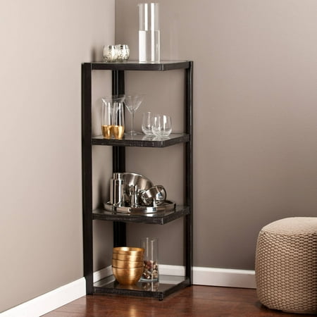 Southern Enterprises Alicia Metal Gl Corner Shelf Distressed Southern Enterprises Alicia Metal Gl Corner Shelf Distressed Black