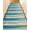 Lake Blue Oatmeal White, variant on Spring Floral Stair Treads Non Slip Indoor for Wooden Steps, Summer Farmhouse Vintage Botanical 10 Pcs Stair Mats for Elders Dogs, 8 x 30 Inch Carpet Treads Runner Rugs for Staircase