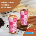 thumbnail image 4 of Stainless Steel Coffee Cup 7.7×2.6×3.5in Tapered Design Nylon Woven Wrist Strap Portable Durable Cup Bottom With Non-Slip Sticker Hotpink Geometric Patterns_4, 4 of 8