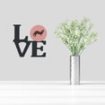 thumbnail image 2 of Carolines Treasures Russian or European Mink Pink Check Metal Wall Artwork LOVE 12X12 multicolor, 2 of 2