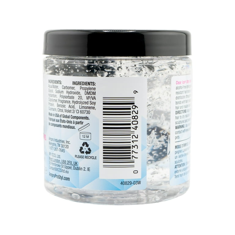 Ampro, Clear Ice Ultra Hold Protein Styling Gel 8.8 oz