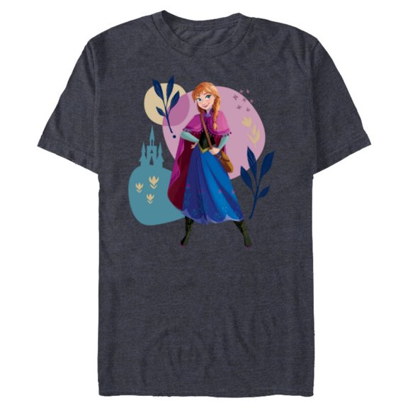 Disney Frozen Princess Anna of Arendelle - Short Sleeve Blended T-Shirt for Adults - Customized-Navy Heather