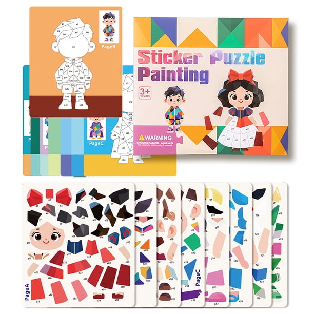 Juguetes de piscina, juguetes para bebés, juguetes para niños pequeños, rompecabezas de pegatinas para niños, dibujo de coche, rompecabezas de pegatinas para hacer uno mismo, juego de entrenamiento de
