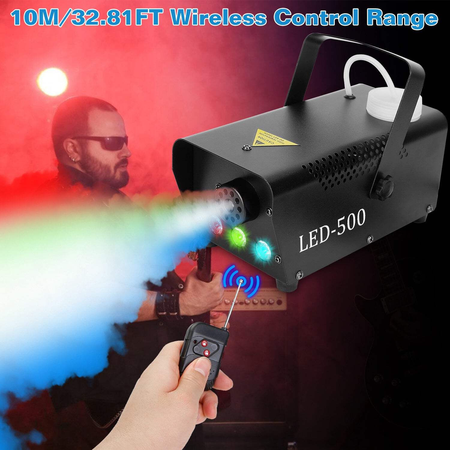RGB LED Smoke Fog Machine with Remote Control, 400W